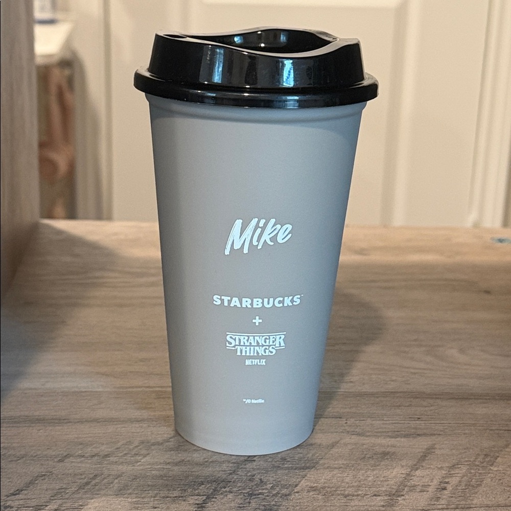 Starbucks limited edition stranger things traveling mug “Mike”